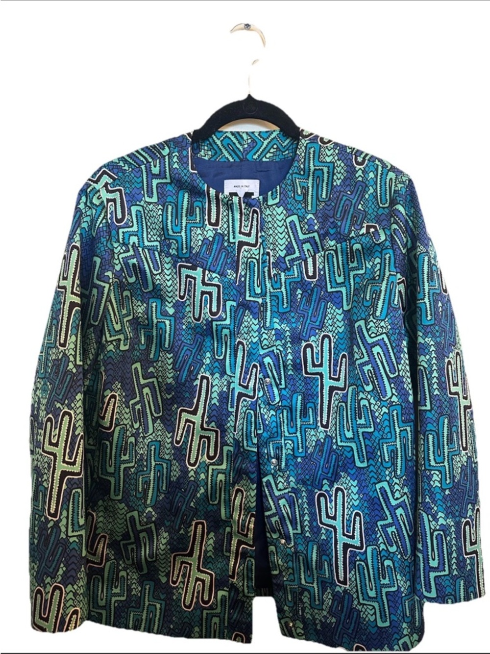 Missoni Cactus Print Blazer Coat Jacket with Snaps made in italy